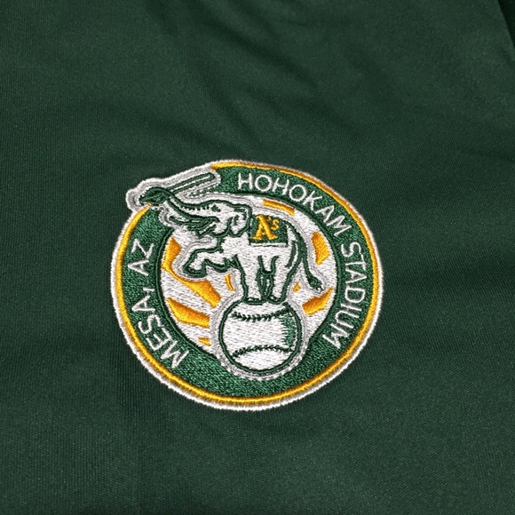 Antigua Oakland Athletics Jacket Women L Green Full Zip Hohokam Stadium Mesa AZ - Picture 6 of 8